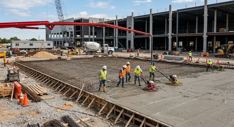 Commercial Slab Installation in Longmont, CO